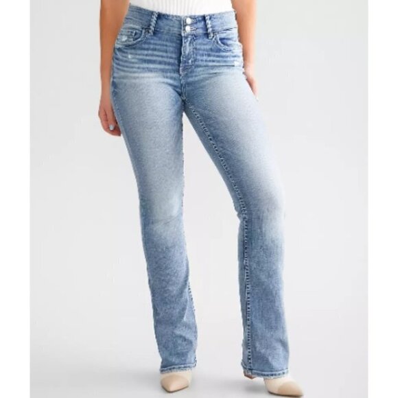 BKE Universal Fit Mid Rise Victoria Bootcut Jeans - J27 - Picture 2 of 6